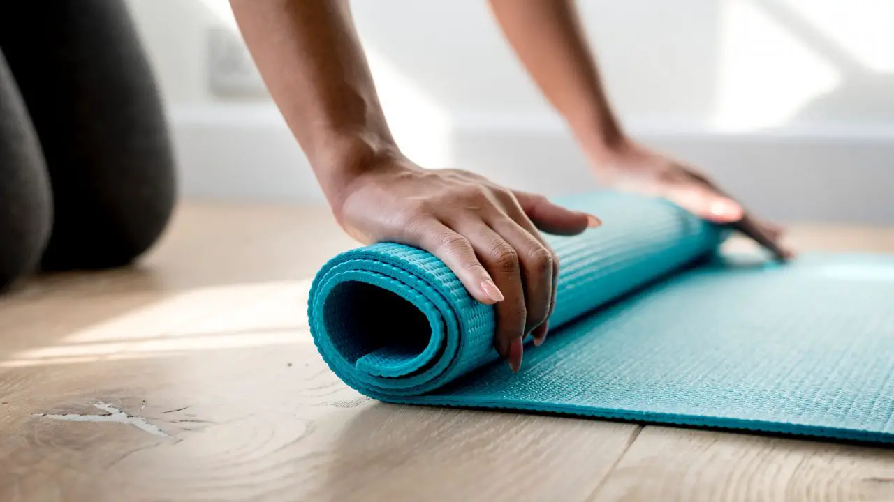 rolling up yoga mat lose weight