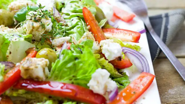 close up salad mediterranean