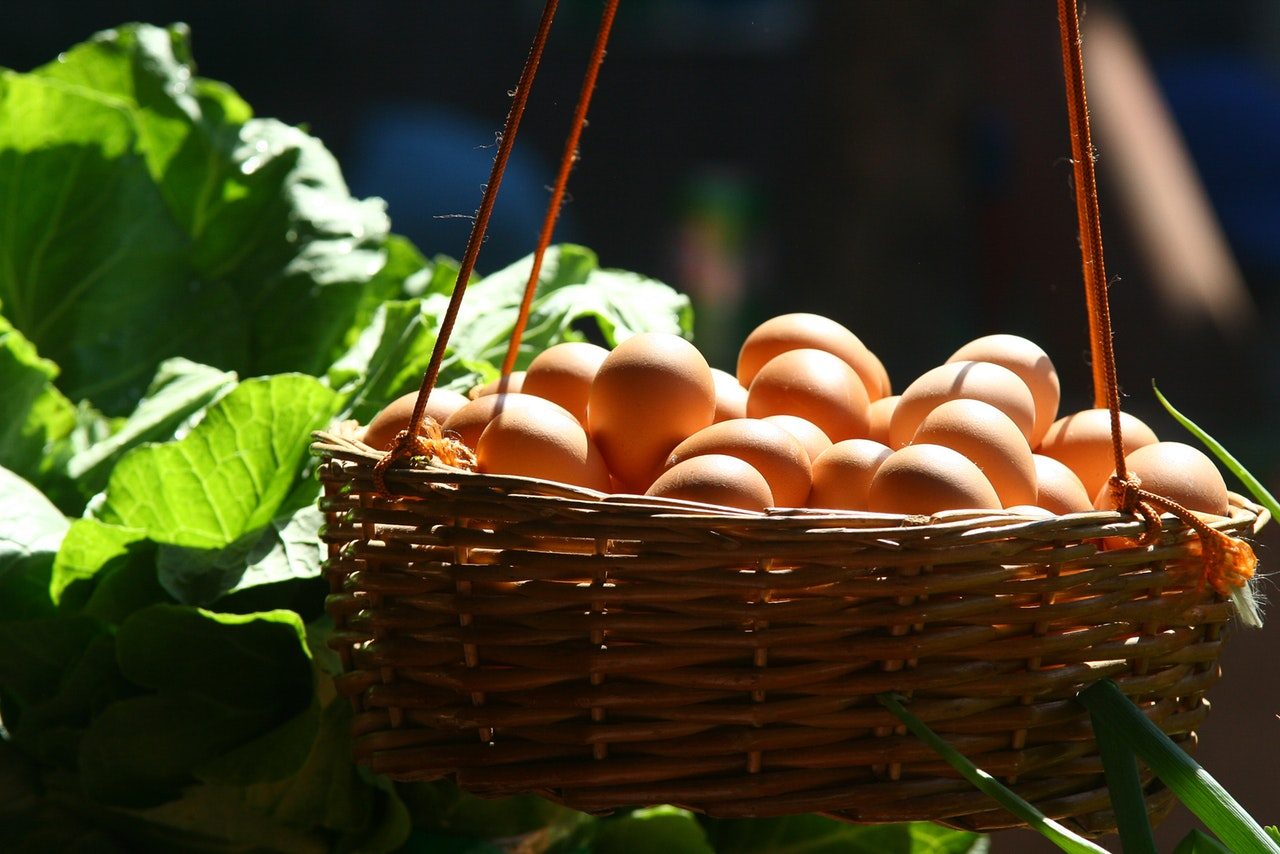 eggs in basket market