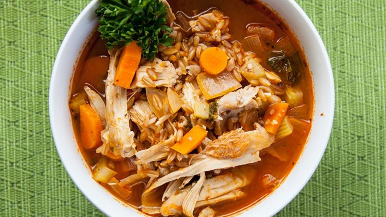 chicken farro soup